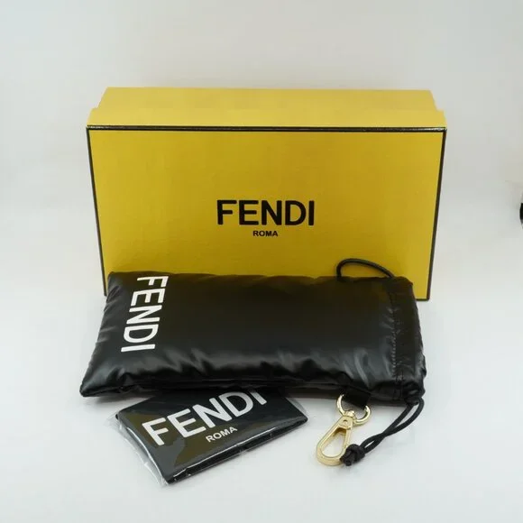 🕶️ New Fendi FE40114U-Y 33U Sunglasses - Red Gold with Golden Chain Frame - Picture 13 of 13